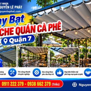 Thay bạt mái che quán cafe cà phê