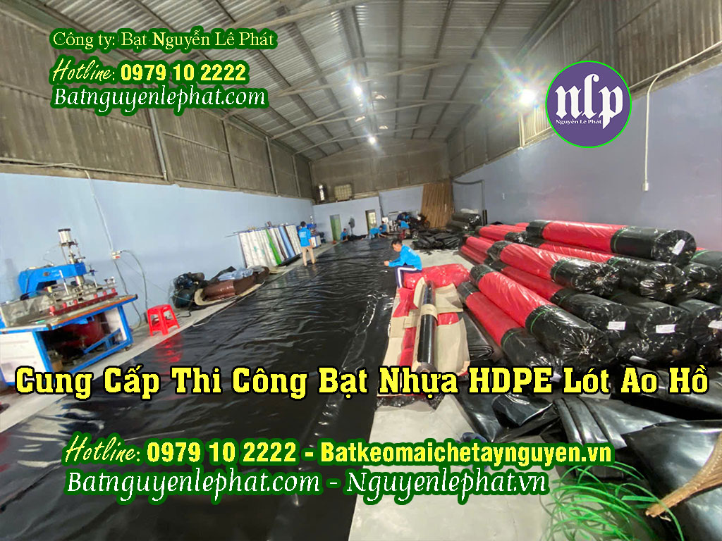 Gia công bán bạt lót hồ HDPE đủ chuẩn DEM Gia công bán bạt lót hồ HDPE đủ chuẩn DEM