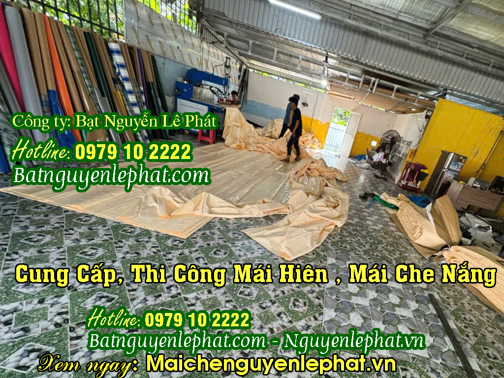 May thay bạt mái che di động May thay bạt mái che di động