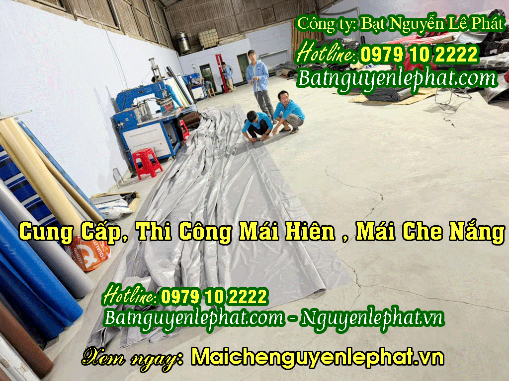 May thay bạt mái che di động