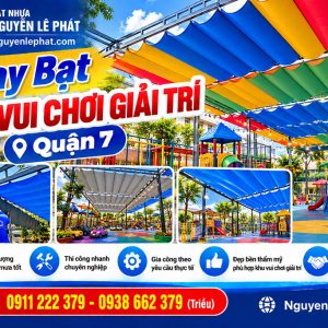 Thay bạt mái che khu vui chơi giải trí