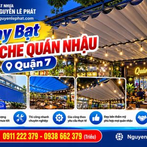 Thay bạt mái che quán nhậu
