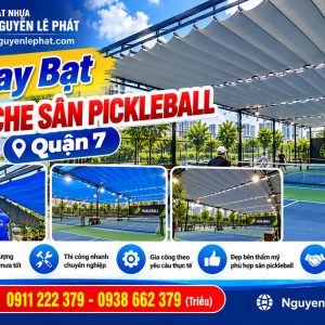 Thay bạt mái che sân pickleball
