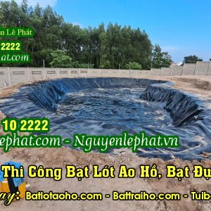 Thi công bạt lót hồ HDPE