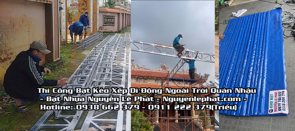 Thi công bạt kéo quán nhậu
