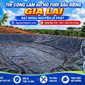 Thi công bạt lót ao hồ Gia Lai